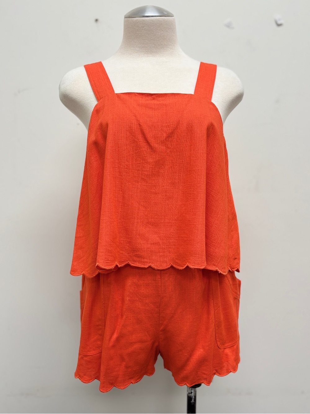 Tangerine Two Piece Short Set